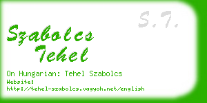 szabolcs tehel business card